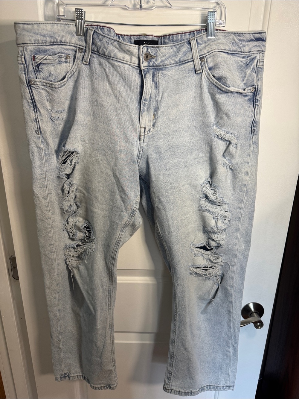 Edgely MidRise Relaxed Boyfriend Crop Jeans - Light Blue